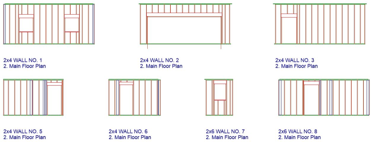 Wall Framing Softplan Home Design - Wall Framing Layout Diagram